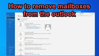 How to remove mailboxes from the outlook [upl. by Winterbottom]