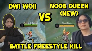 Dwi Woii Vs Noob Queen  Battle Fanny Freestyle Kill and Fanny Montage  Mobile legends [upl. by Willcox]