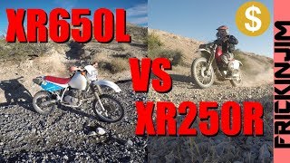 XR650L vs XR250R RACE  Head to Head Showdown [upl. by Gervase]