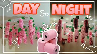 Diy Wisteria Flower Making With Tissue Paper  Diy Wisteria Flower🌸✨  Home Decor  Artsy Rahi [upl. by Danzig]