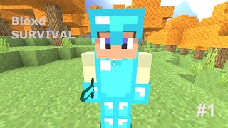 Bloxd Survival  1 Ft ZannyYT [upl. by Anivlek674]