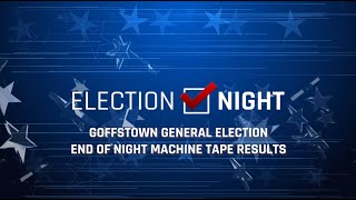 Goffstown General Election  End of Night Machine Tape Results 2024 [upl. by Blackmore]