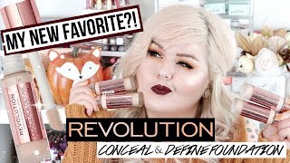 NEW Revolution Makeup Conceal amp Define Foundation  Wear Test  First Impression [upl. by Odlareg]