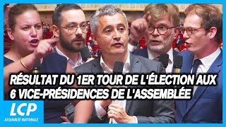 Résultat du 1er tour de lélection aux 6 viceprésidences de lAssemblée  19072024 [upl. by Luz]