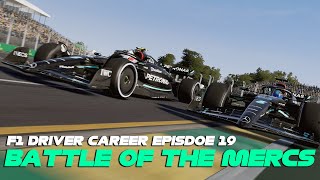 F1 DRIVER CAREER EPISODE 19  BATTLE OF THE MERCS [upl. by Arocet]