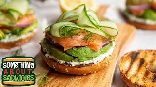 Fully Loaded Salmon Bagel Sandwich [upl. by Eanrahs]