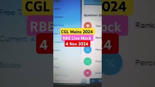 CGL Mains 2024🎯RBE Live Mock3✅4 Nov 2024 ssc ssccgl ssccgl2024 cglmains2024 livemock [upl. by Halsey]