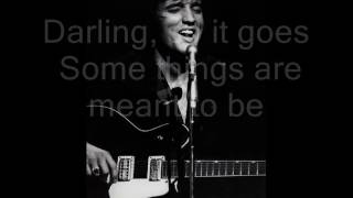 Elvis Presley Cant Help Falling In Love Instrumental with Lyrics [upl. by Nomyad]