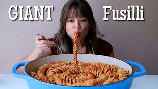 Buttered Balsamic Tomato Basil Pasta MUKBANG  Recipe [upl. by Amsirac]