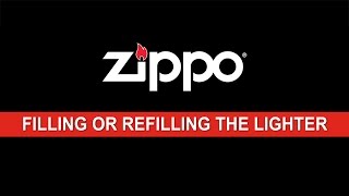 Zippo Instructional Filling or Refilling the Lighter [upl. by Osugi]