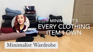 Minimalist wardrobeeverything I own [upl. by Lokim]