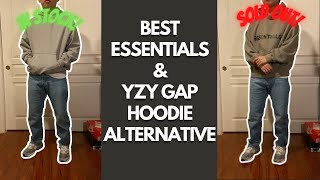 BEST CHEAPER Alternative to FOG ESSENTIALS amp YZY GAP Hoodie Sizing Fit amp Price [upl. by Dorris866]