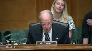 Grassley Questions Witnesses at Senate Finance Committee Hearing on Child Care [upl. by Cower]