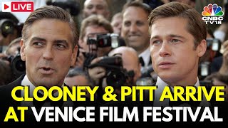 Venice Film Festival LIVE Brad Pitt And George Clooney Arrive At Venice Film Festival  Wolfs N18G [upl. by Lauree]