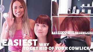 how to get rid of COWLICKS in 5 mins [upl. by Budd]