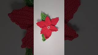 Poinsettia Flower Crochet crochet poinsettia flower crochetflower crochetpoibsettia [upl. by Selia344]