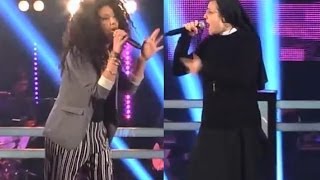 Suor Cristina Scuccia Nun Vs Luna Palumbo  The Voice IT  Serie 2  Battle 2014 [upl. by Aeel891]