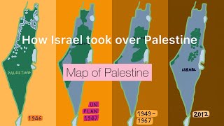 How Israel took over Palestine  map of Palestine youtubeshorts [upl. by Eceinahs]