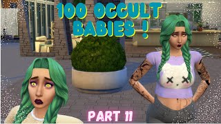 CHAOS The Sims 4 100 Occult Baby Challenge [upl. by Tita]