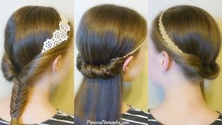 3 Quick and Easy Hairstyles For School Using Headbands [upl. by Kcirderf]