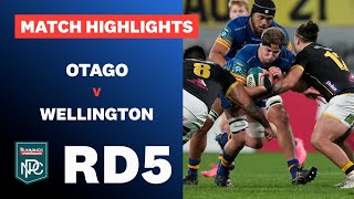 HIGHLIGHTS RD5  Otago v Wellington Bunnings NPC [upl. by Mcclenaghan657]