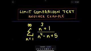 Limit Comparison Test for Series  Another Example 2 [upl. by Eastlake]