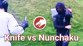 We tested NUNCHAKU vs KNIFE in real sparring [upl. by Airrehs]