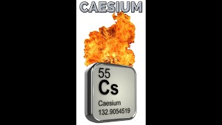 💥💥💥CAESIUM THE MOST ACTIVE METAL ON EARTH very exothermic [upl. by Ennahgiel]