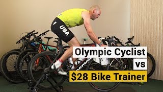 Olympic Cyclist vs 28 Aldi Bike Trainer [upl. by Arnon]