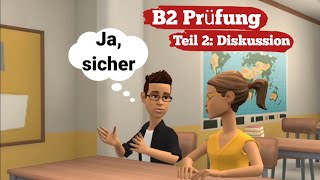 B2 mündliche Prüfung Deutsch  Teil 2 Diskussion  Deutsch lernen [upl. by Aibos]