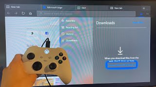 Xbox Series XS How to View Download Files in Internet Web Browser Tutorial Microsoft Edge 2023 [upl. by Notsek210]