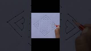 Dots kolam simple kolam dot rangoli youtubeshorts shorts [upl. by Moffat835]