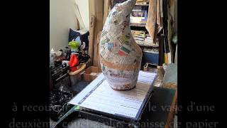 création dun vase en papier maché par vabéo [upl. by Tnilf923]