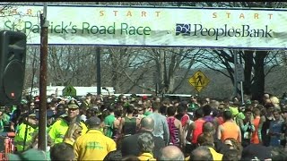 Thousands attend the Holyoke St Patrick’s road race [upl. by Caspar532]