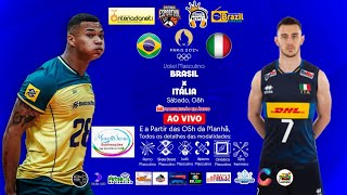 BRASIL x ITÁLIA  OLIMPÍADAS DE PARIS 2024  VÔLEI MASCULINO  Grupo A  AO VIVO Em Áudio [upl. by Jonah]