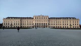 Schloss Schönbrunn Gloriette Park Winter Wien Tourist attraction Vienna Austria [upl. by Ethelred]