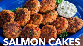 How To Make Salmon Cakes Recipe  Quick and Easy Salmon Patties [upl. by Ainala]