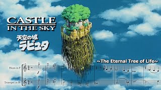 Castle in the Sky ラピュタ  The Eternal Tree of Life  French Horn amp Trumpet Cover  ホルン とトランペット [upl. by Robena678]