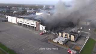 Grote brand verwoest transportbedrijf Zeewolde [upl. by Forest]