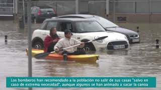 En canoa por las calles de Jávea postales del temporal en el Mediterráneo [upl. by Leicester]