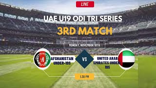 United Arab Emirates Under19s vs Afghanistan Under19s  UAE U19 OD Tri Series [upl. by Annirok431]