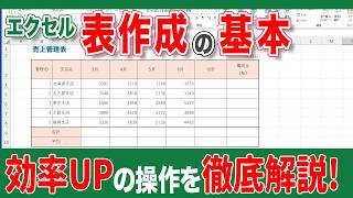 【エクセル 表作成】初心者の方必見！エクセルの基本から表作成までを初心者にもわかりやすいように解説！ [upl. by Bamby718]