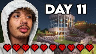 Creating A SILVERFISH FARM In Minecraft DAY 11 [upl. by Idyak187]