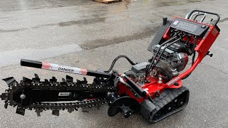 Operating a Baretto 36” Trencher [upl. by Lancey526]