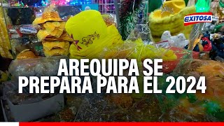 🔴🔵Arequipa se prepara para el 2024 Comerciantes muestran los rituales y cábalas de Año Nuevo [upl. by Euqitsym]