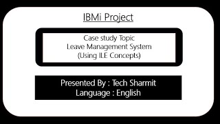 Leave Management System in ibmi  ibmi complete project  IBMi Project with ILE Concepts  AS400 [upl. by Htiekal]