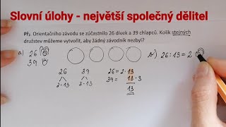 4 Slovní úlohy  největší společný dělitel II [upl. by Broderic]