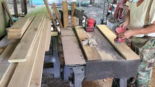 Outdoor kitchen Island Part 1 Wood prep [upl. by Montanez57]