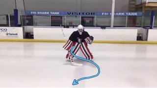 3E Goaltending Goalie Training  Basic CCut Glides [upl. by Dragelin]