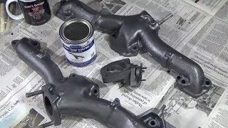 Exhaust Manifold Coating with Eastwood High Temp Coating [upl. by Yrogerg]